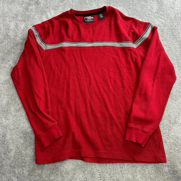 Y2K Striped Point Zero Skater Sweater Size Large Red Baggy Vintage jnco - Picture 1 of 5